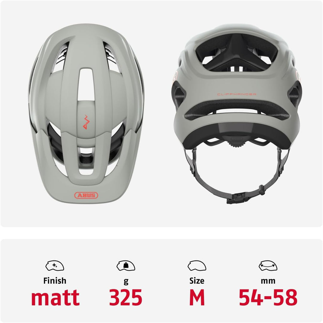 ABUS MTB-Helm Cliffhanger - Fahrradhelm für anspruchsvolle Trails - mit grossen Lüftungsöffnungen &