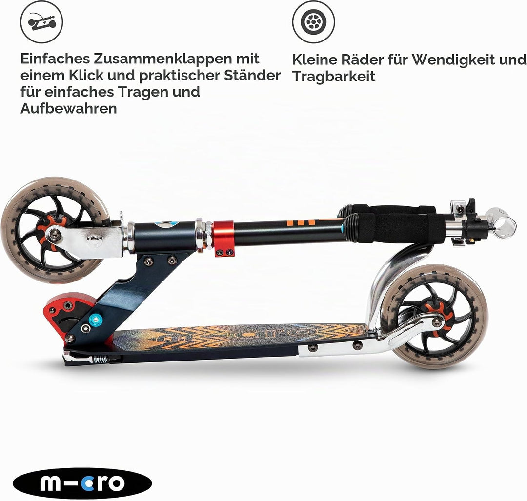 Micro SA0121 Kinderroller Speed+ Scooter in schwarz-orange