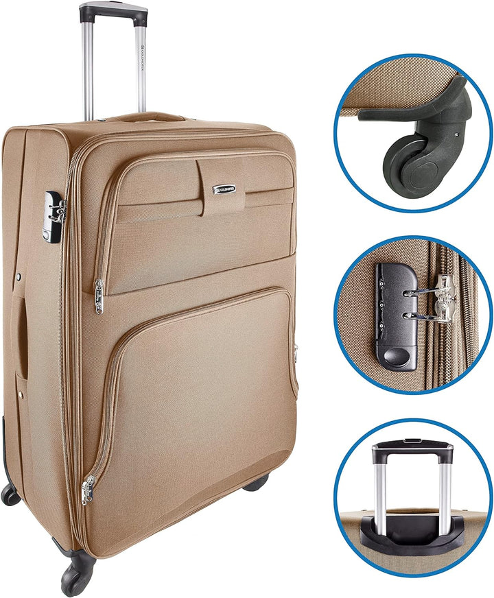 Goldhofer® Reisekoffer Set in 4 Grössen und 4 Farben (Beige)