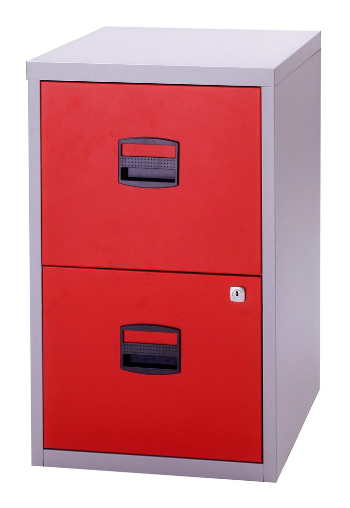 Bisley Home Hängeregistraturschrank PFA, 2 HR-Schubladen, Metall, 506 Korpus Lichtgrau, Fronten Kard