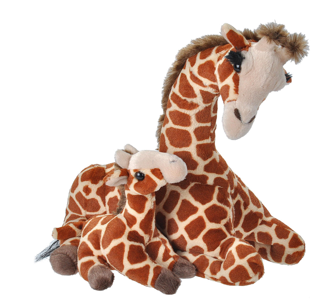 Wild Republic Mom and Baby Giraffe, Grosses Kuscheltier, 38 cm, Geschenkidee für Kinder, Kuscheltier