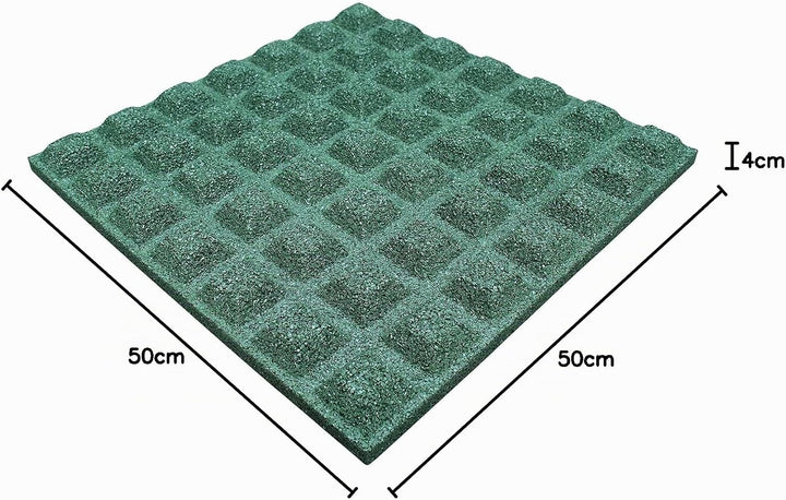 6x Fallschutzmatte 50x50x4cm Grün Yoga Training Turnmatte Indoor Outdoor Fitness Workout