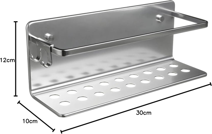 TATAY Duschablage Ohne Bohren Rechteckig Aluminium | Mit Schrauben und Quick Fix Befestigungssystem