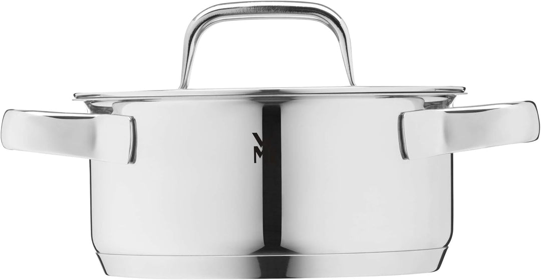 WMF Compact Cuisine Kochtopf klein 16cm, Glasdeckel, Bratentopf Induktion 1,5l, Cromargan Edelstahl