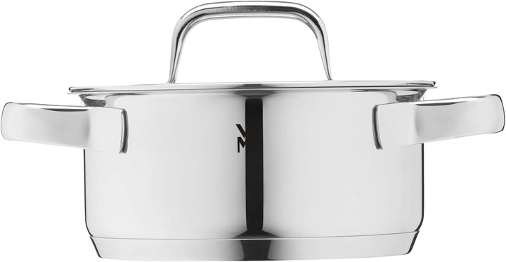 WMF Compact Cuisine Kochtopf klein 16cm, Glasdeckel, Bratentopf Induktion 1,5l, Cromargan Edelstahl