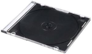 Dragon Trading Slimline Jewel-Hüllen mit 5,2 mm Dicke für 1 x CD DVD Blu-Ray Disc mit schwarzem Eins