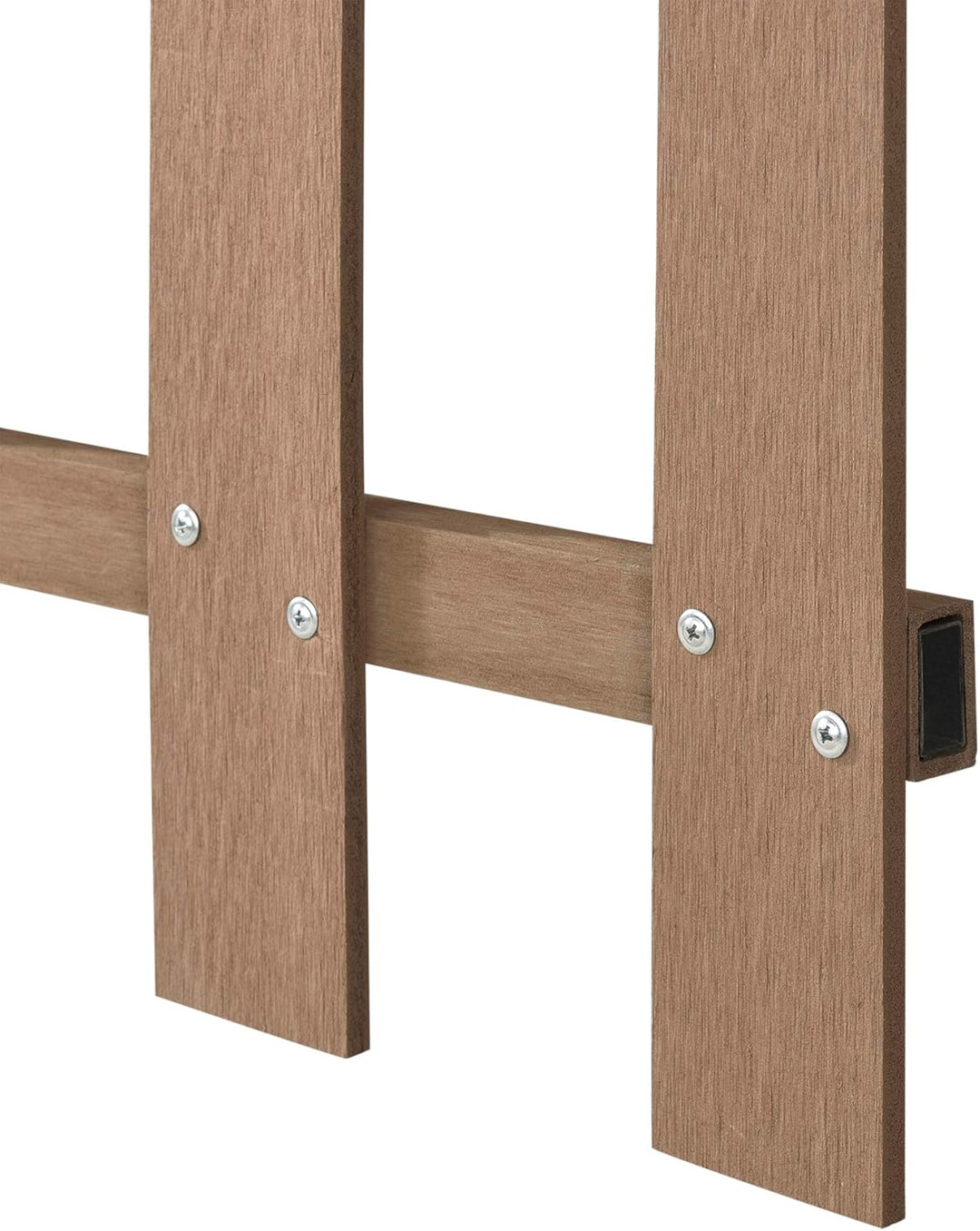 neu.holz WPC Gartenzaun Lattenzaun Holzzaun Gartenzaun Friesenzaun Sichtschutz Braun, Braun