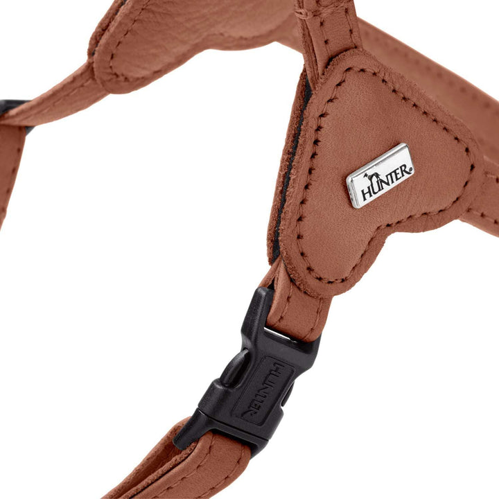 Hunter Hundegeschirr SOHO MINI, Farbe: Cognac, Rindsleder, weich & geschmeidig, fellschonend, leicht