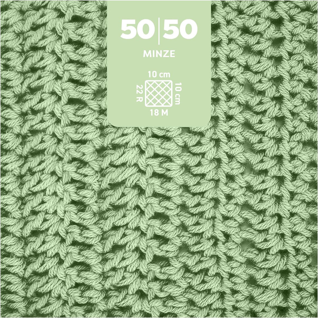 myboshi 50/50-Ganzjahres-Wolle, inkl. original myboshi Label in Lederoptik, für Oberbekleidung geeig