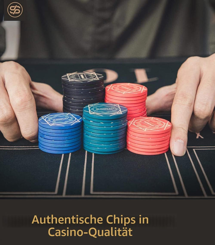 SLOWPLAY Nash Keramik Pokerchips in Loser Schüttung, 10 Gramm Pokerchip aus Keramik in Casino Qualit
