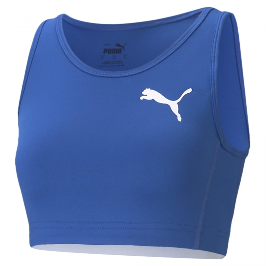 PUMA Cross the Line Crop Top Training Damen Damen Blauweiss L, Blauweiss L