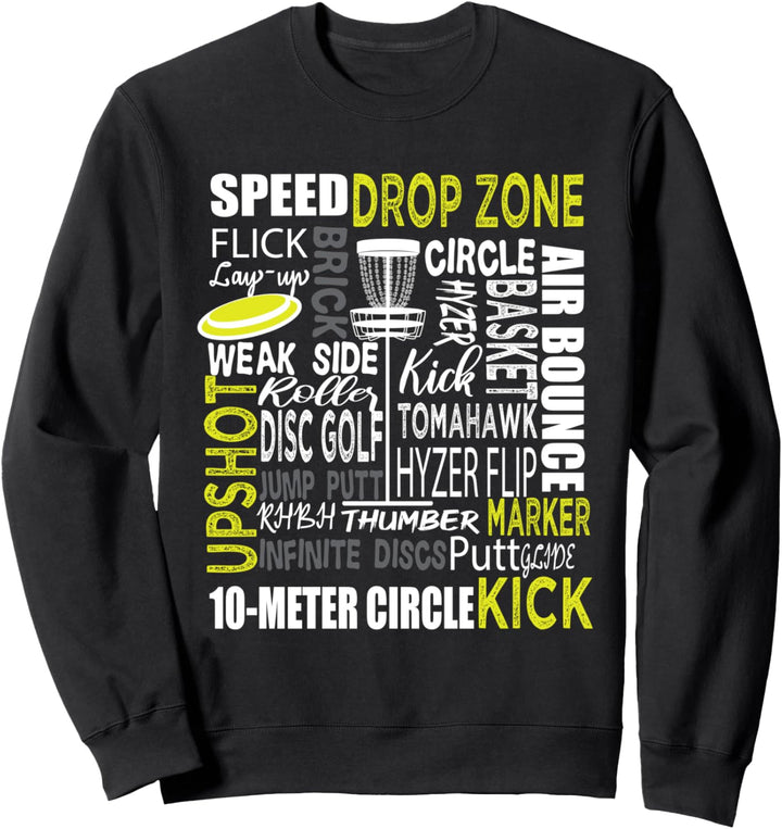 Disc Golf Funny Cool Termes Word Design Team Player Sweatshirt