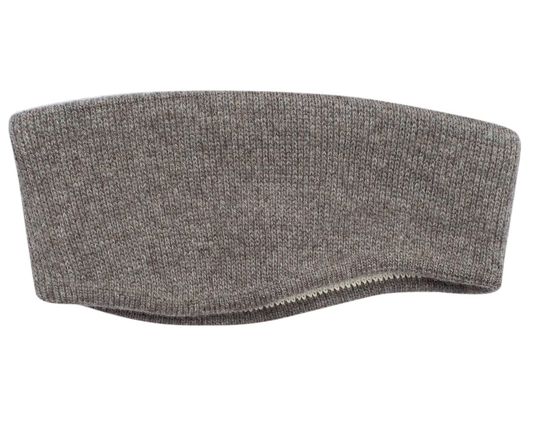 FosterNatur, Merino Stirnband mit Ohr, 100% Wolle (Baumwollfutter) Elk, Elk