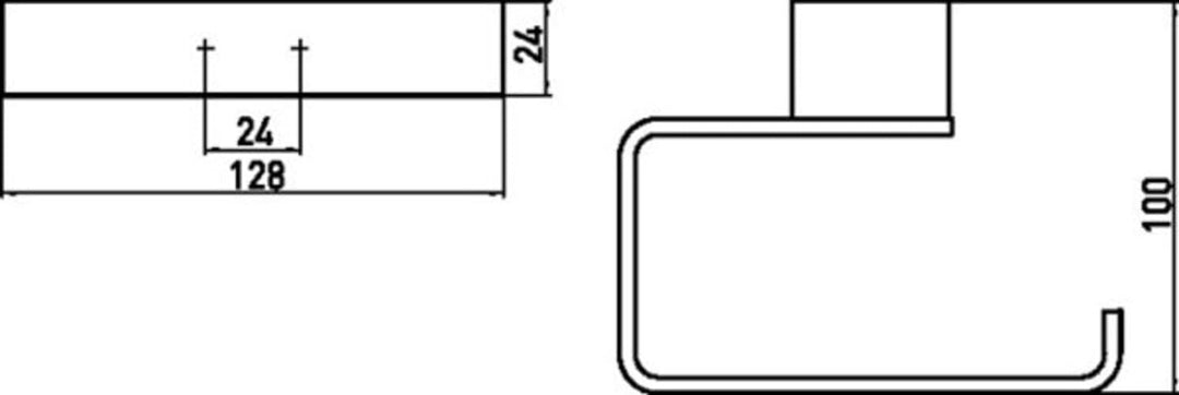 emco LOFT Papierhalter ohne Deckel, eleganter Toilettenpapierhalter zum Schrauben aus Aluminium, hoc