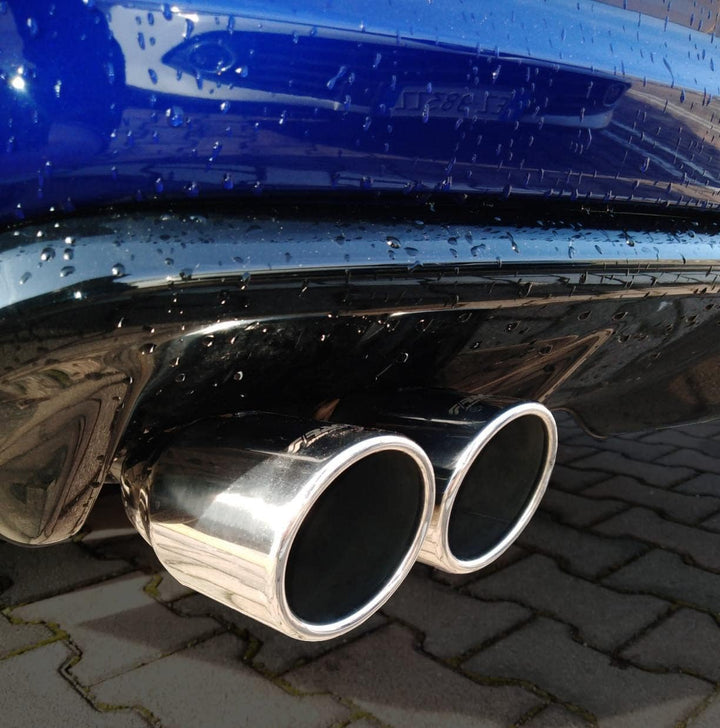 Simoni Racing TRX/18 Exhaust Tip Double Rounded, Inox