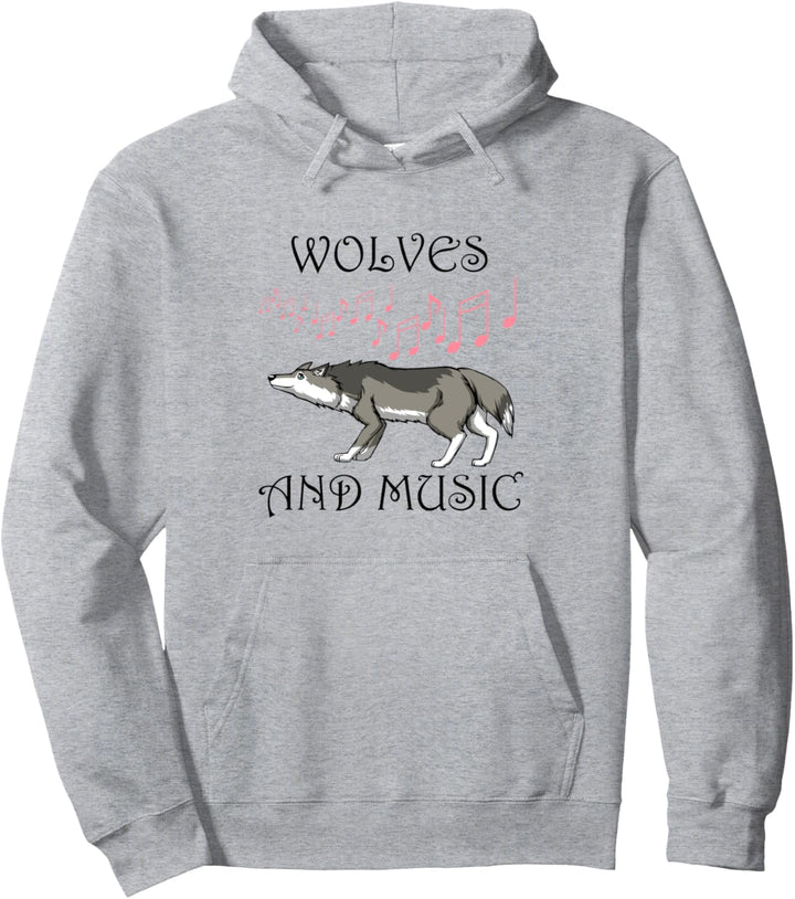 Lustige Sprüche Wölfe und Musik Noten Musiker Pullover Hoodie