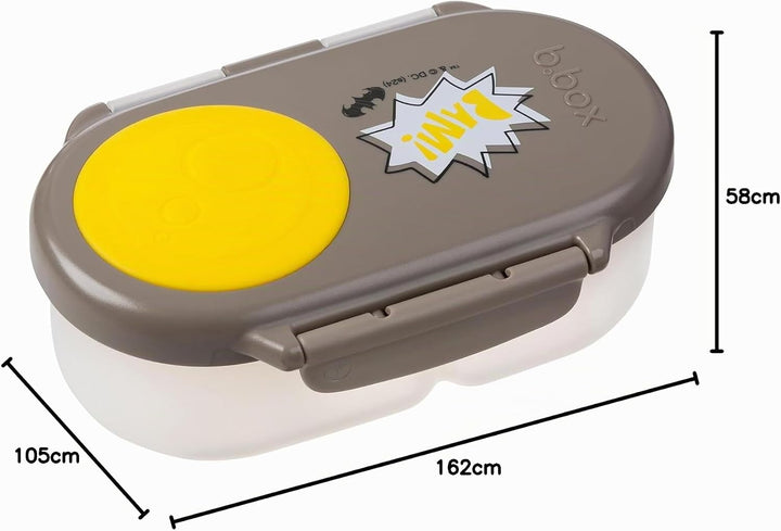 b.box Batman Snackbox | Mini Bento-Brotdose mit 2 auslaufsicheren Fächern | Ideal für Kleinkinder, K