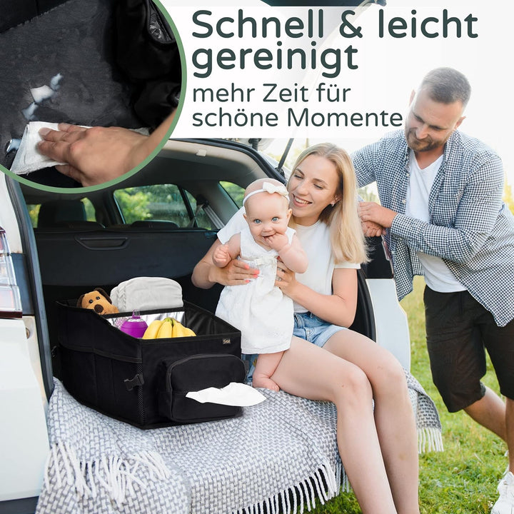 Soz® Wärmeisolierter Kofferraum-Organizer – Faltbare multifunktions XL Auto-Box mit 12 Fächern – 24
