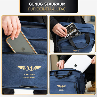 MALONUS Laptoptasche 15,6" | Gepäcktägertasche für Büro | Fahrradtasche für Studium | Arbeitstasche