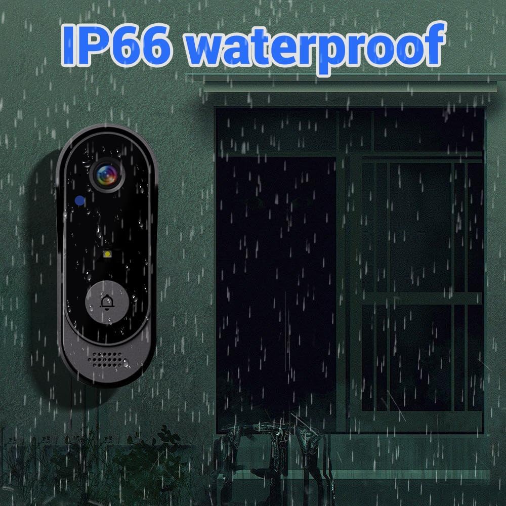 KEPEAK Türklingel mit Kamera, Video Türklingel IP66 Wasserdicht, 4,3 Zoll Farbbildschirm, 120° HD We