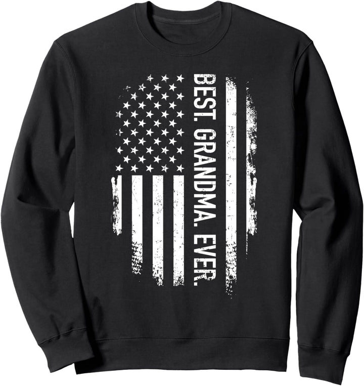 Beste Oma USA Flagge Sweatshirt