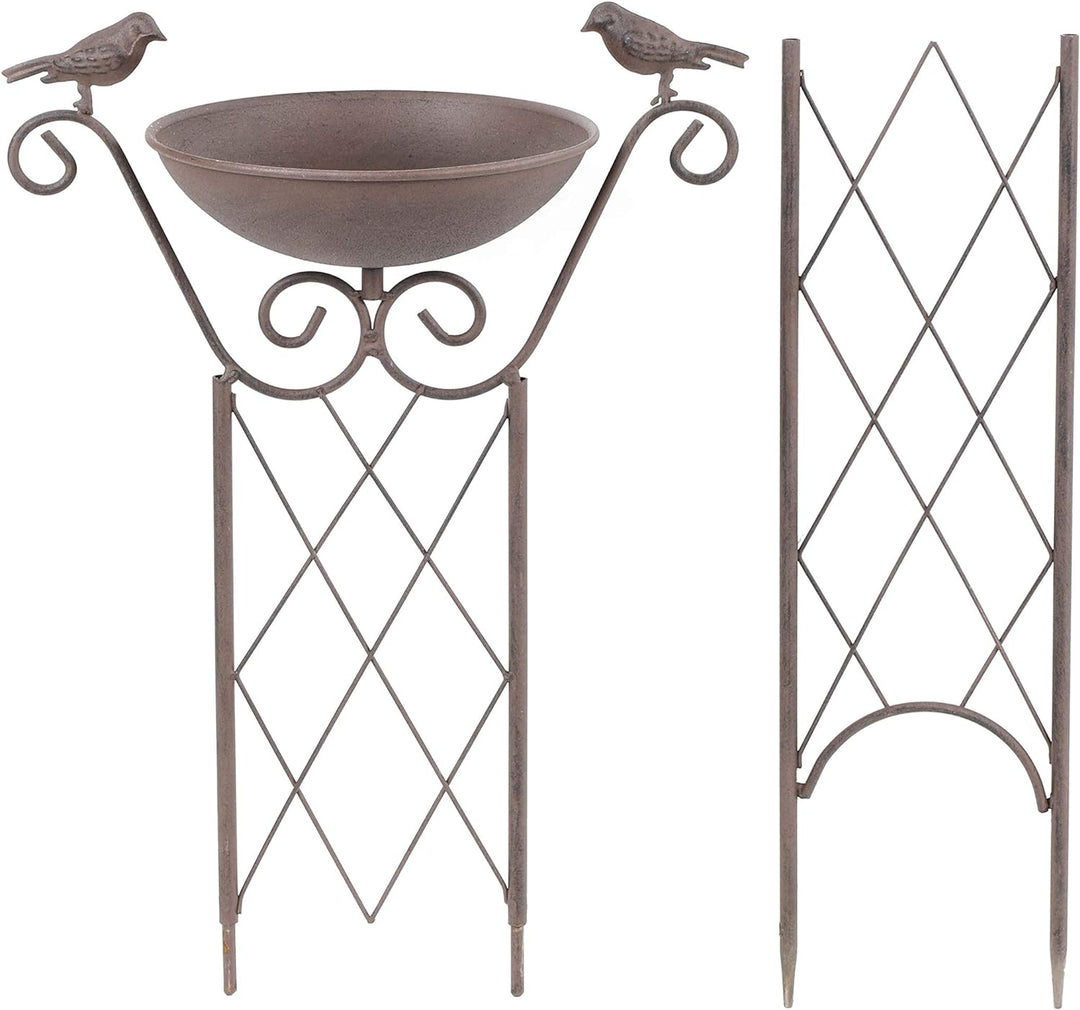 Haushalt International HI 57280 Vogeltränke mit Rankhilfe und Erdspiess H82cm
