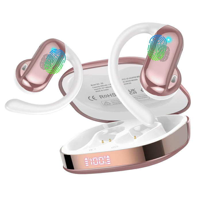 Open Ear Kopfhörer Bluetooth 5.4 HiFi Stereo, 2026 Kopfhörer Kabellos Bluetooth mit ENC Noise Cancel