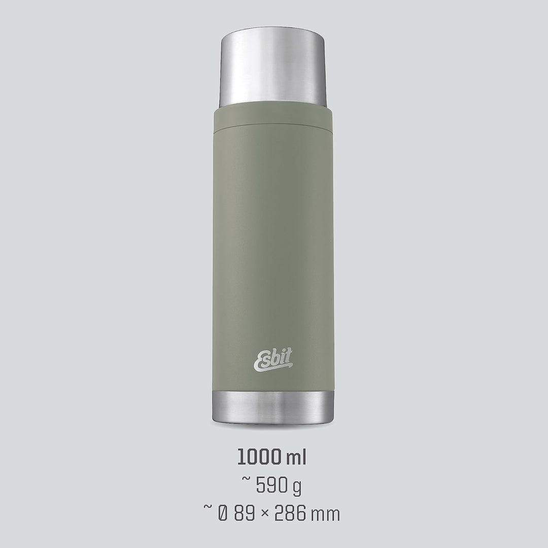 Esbit Thermoflasche Sculptor - Isolierte Flasche aus Edelstahl für warme und kalte Getränke – 1000 m