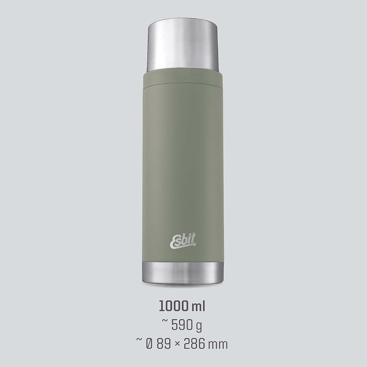 Esbit Thermoflasche Sculptor - Isolierte Flasche aus Edelstahl für warme und kalte Getränke – 1000 m