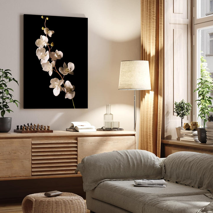 wandmotiv24 Leinwandbild Natur 60x45cm, Hochformat, Blumen, Orchidee, Deko, Bilder auf Leinwand, Wan