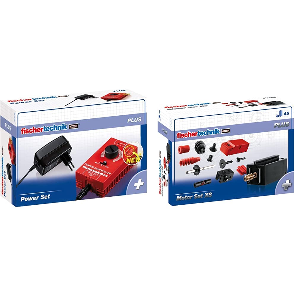 fischertechnik - 505283 Plus Power Set, Ergänzungsset & Plus Motor Set XS, Konstruktionsbaukasten, E