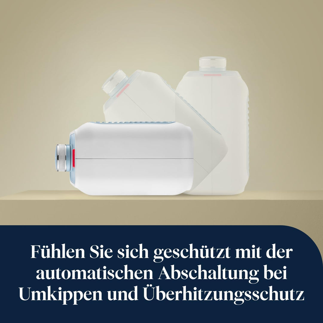 De'Longhi Capsule Desk Keramik-Heizlüfter HFX10B03.LB, leiser Mini-Schnellheizer, ausrichtbarem Gitt