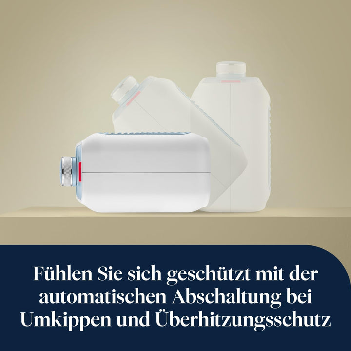 De'Longhi Capsule Desk Keramik-Heizlüfter HFX10B03.LB, leiser Mini-Schnellheizer, ausrichtbarem Gitt