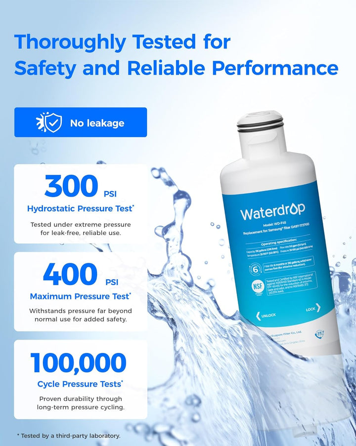 Waterdrop DA97-17376B Refrigerator Water Filter, Kompatibel mit Samsung® HAF-QIN/EXP, DA97-17376B, H