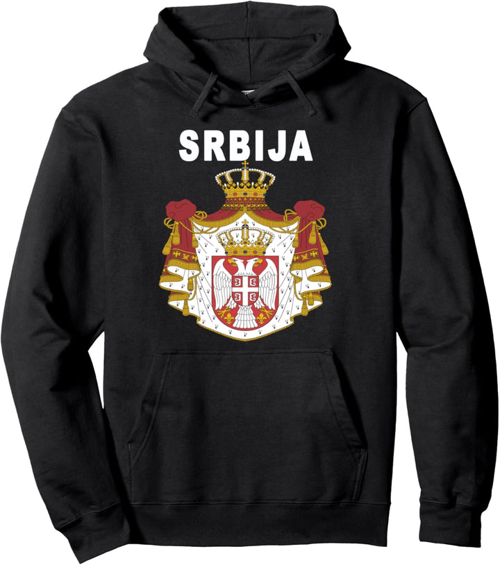 Srbija Serbian Eagle Coat of Arms Design Pullover Hoodie