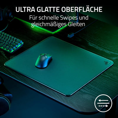 Razer Atlas - Glasmausmatte (Premium gehärtetes Glas, Ultra-Glatte Oberfläche, Mikrogeätzte Oberfläc