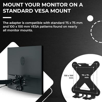 HumanCentric VESA-Halterungsadapter, kompatibel mit HP Pavilion 27xw, 25xw, 24xw, 23xw, 22xw, 22cwa,