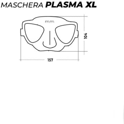 C4 Plasma XL Maske für Apnoe und Unterwasserfischen Weiss, Weiss