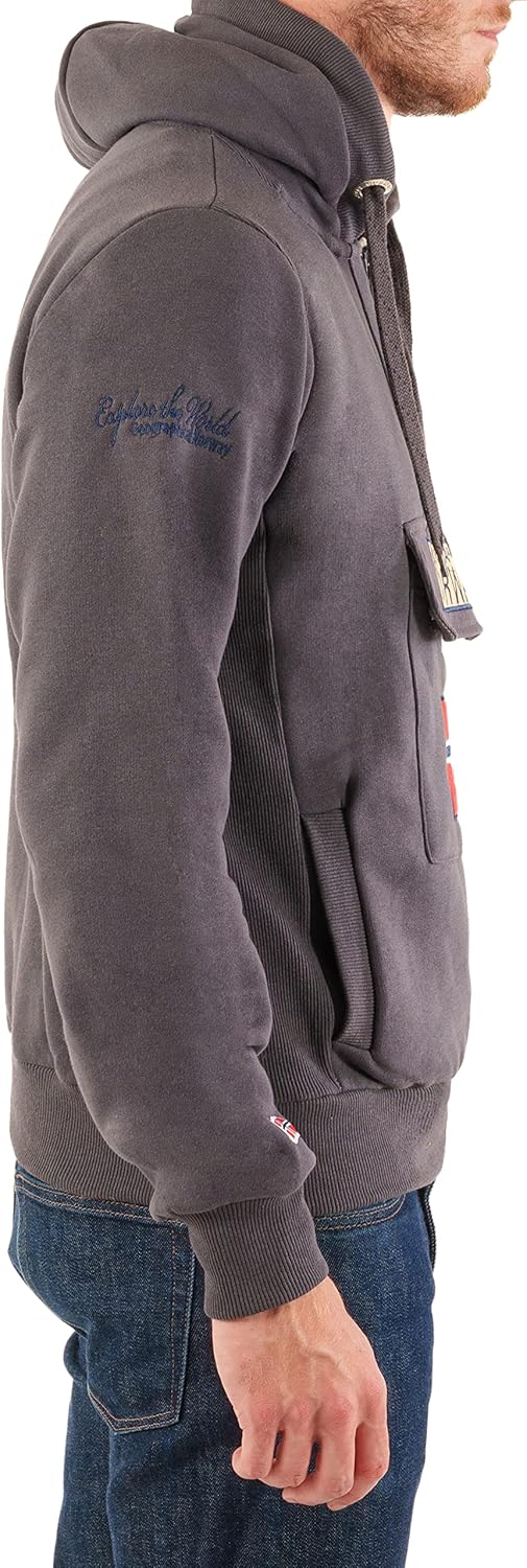 Geographical Norway GYMCLASS Men - Herren Kapuzenpullover Hoody XXL Dunkelgrau, XXL Dunkelgrau