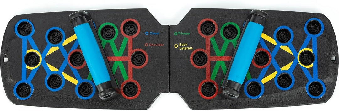 Gymtek Faltbare Liegestütze Brett - Push Up Board mit Liegestützgriffe für Ganzkörper-Training & Eff