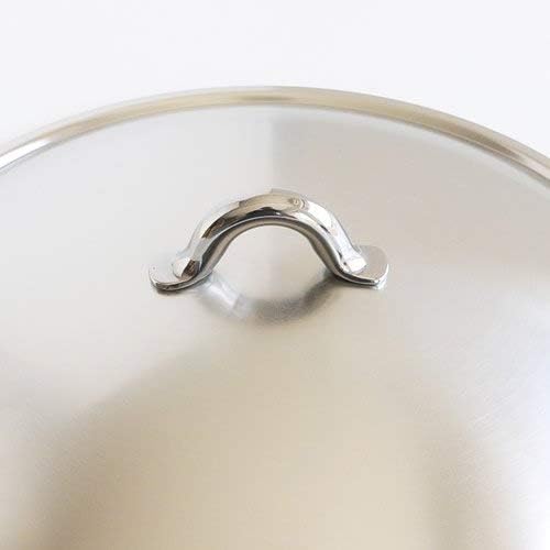 Alessi – Topfdeckel der Serie „Mami“, aus 18/10-Edelstahl gefertigt, glänzend 28 cm Silber satiniert
