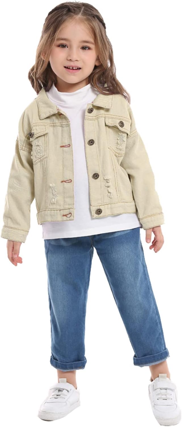 Baby Kinder Winterjacke Modische Einfarbig Jeansjacke Wintermäntel Lang Herbst Winter Oberbekleidung