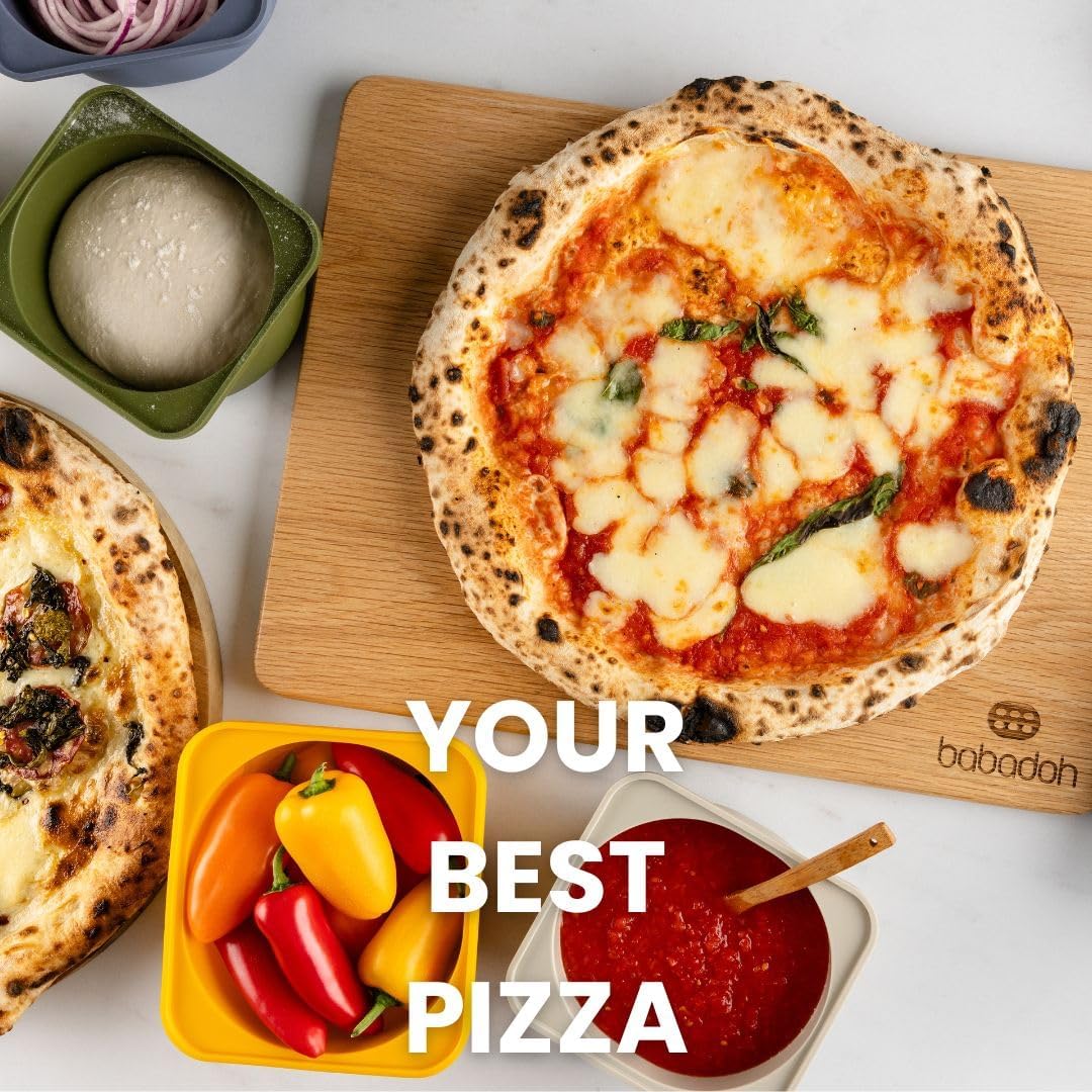 6er Set Babadoh Pizzateigbehälter und Deckel (multi) Mehrfarbig, Mehrfarbig