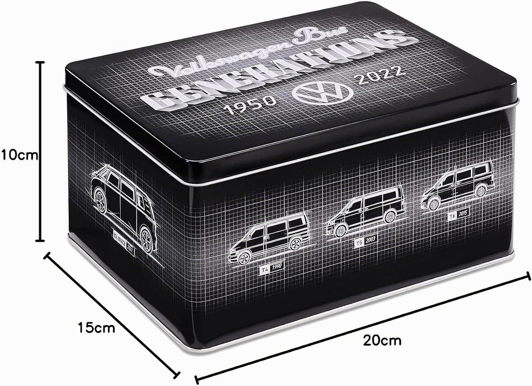 Volkswagen 1H4069649 Blechdose Vorratsdose Keksdose Transporter Bulli Modellreihe (T1-T7, ID Buzz)