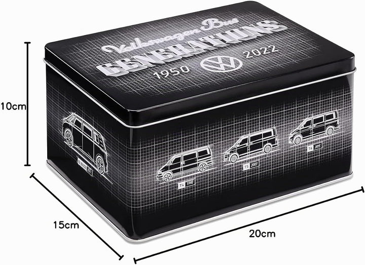 Volkswagen 1H4069649 Blechdose Vorratsdose Keksdose Transporter Bulli Modellreihe (T1-T7, ID Buzz)