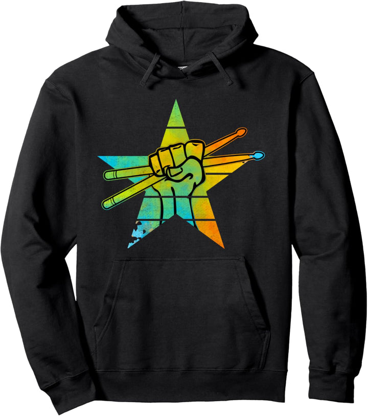 Schlagzeuger Schlagzeug Instrument Drums Sticks Drummer Pullover Hoodie