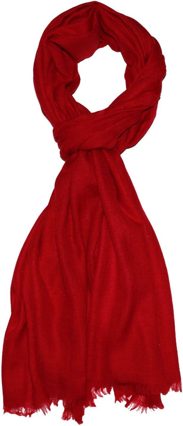 Lorenzo Cana Pashmina Damenschal Schaltuch 100% Kaschmir Kaschmirschal Kaschmirtuch 70 x 200 cm Rot,