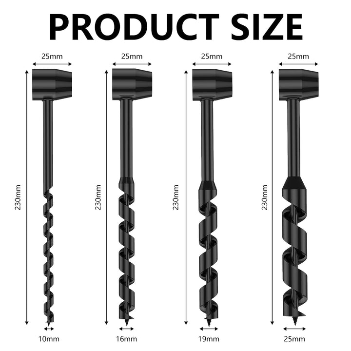 Handbohrer, Bushcraft Manueller Schraubenschlüssel 10-25mm Manueller Spiralbohrer für Outdoor-Aktivi