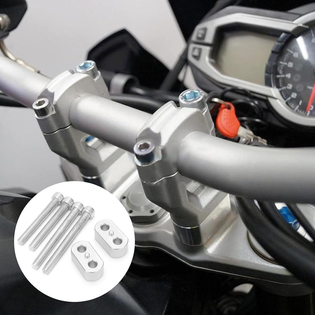 Motorrad Lenkererhöhung, Fydun 2St CNC-Aluminiumlegierung Distanzstück für Lenkererhöhung Anheben De