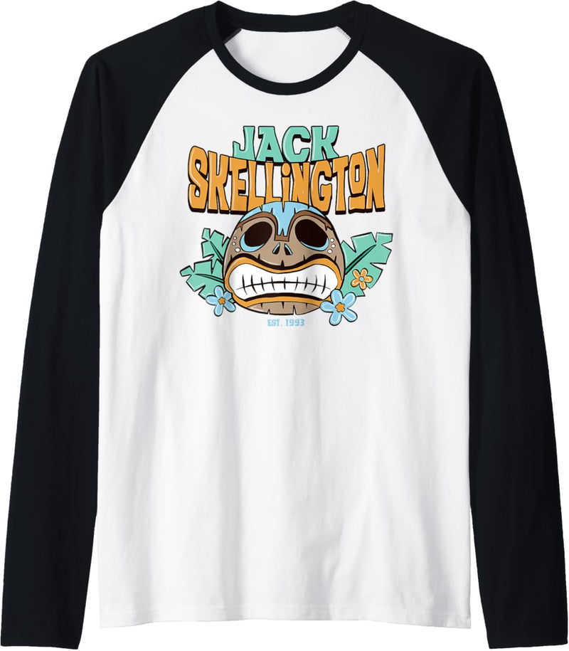 Nightmare Before Christmas Jack Skelington Tiki Jack Face Raglan